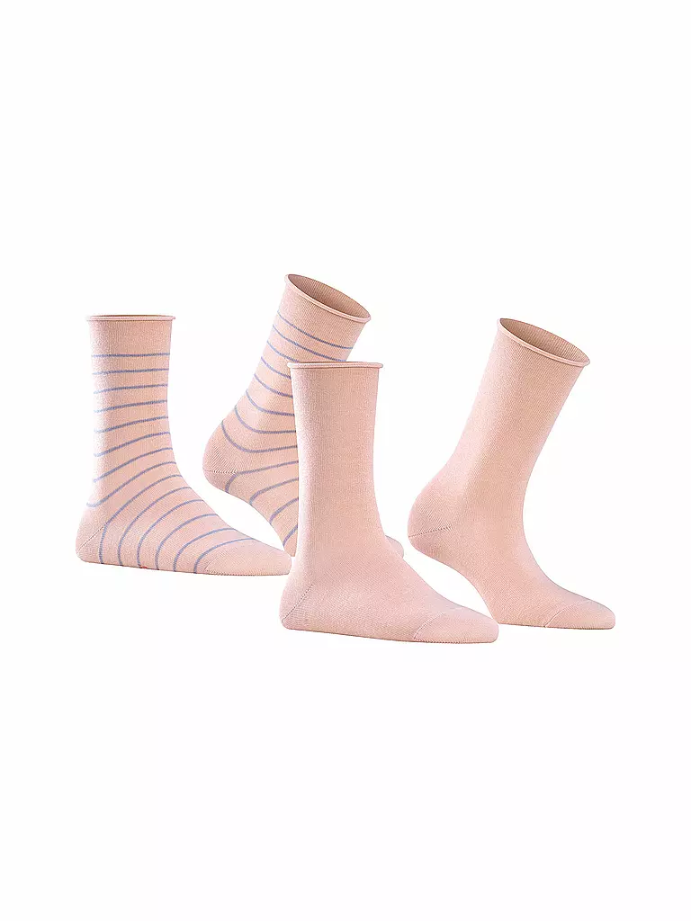 FALKE | Happy Stripe 2er Pkg Blossom | rosa