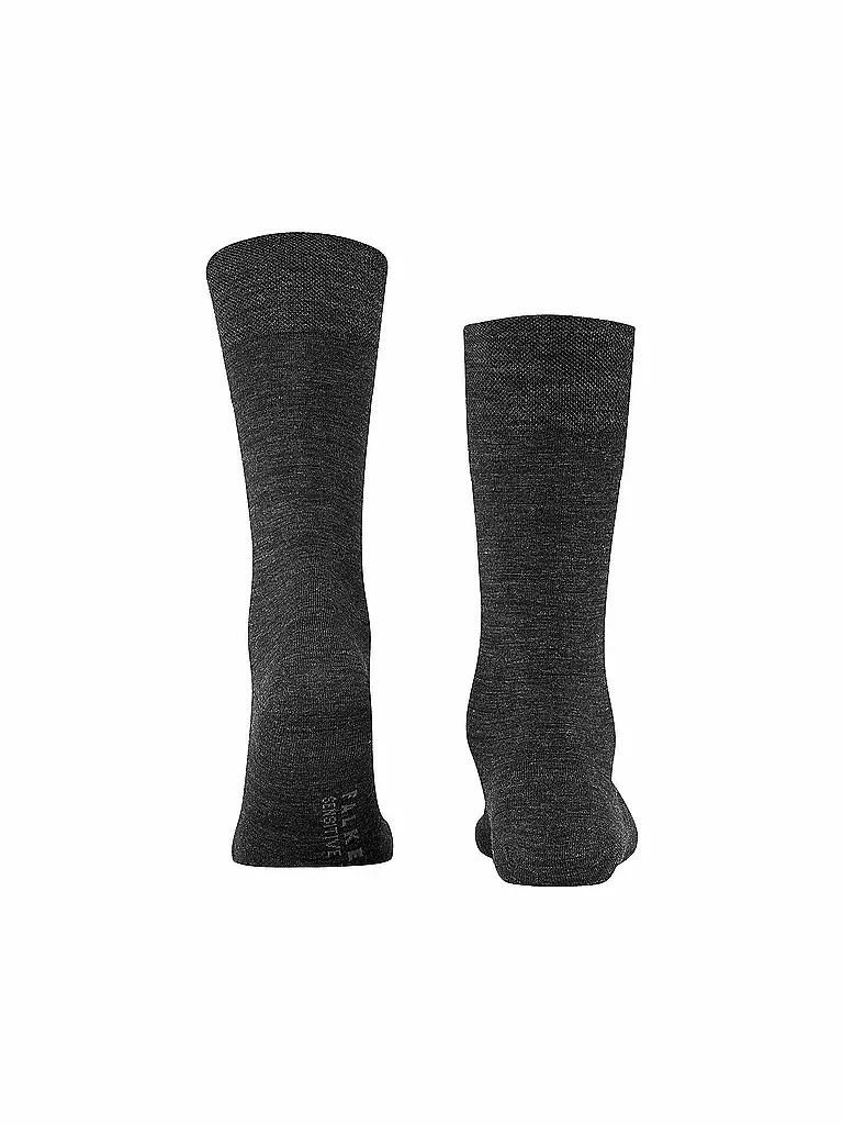 FALKE | Herren Socken Sensitive Berlin anthra.mel | dunkelblau