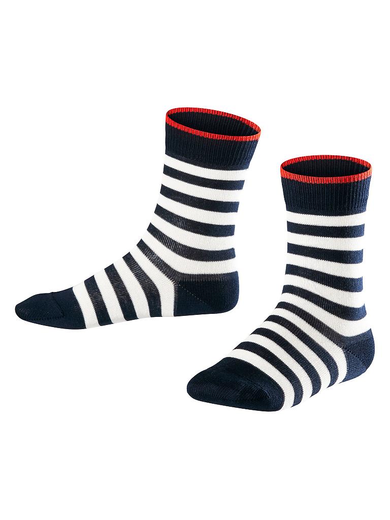 FALKE | Jungen-Socken "Double Stripe" | blau