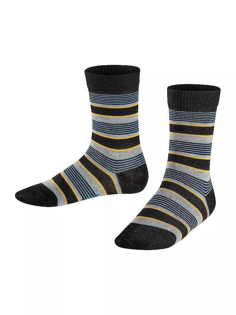 FALKE | Jungen-Socken "Mixed Stripe" black | schwarz