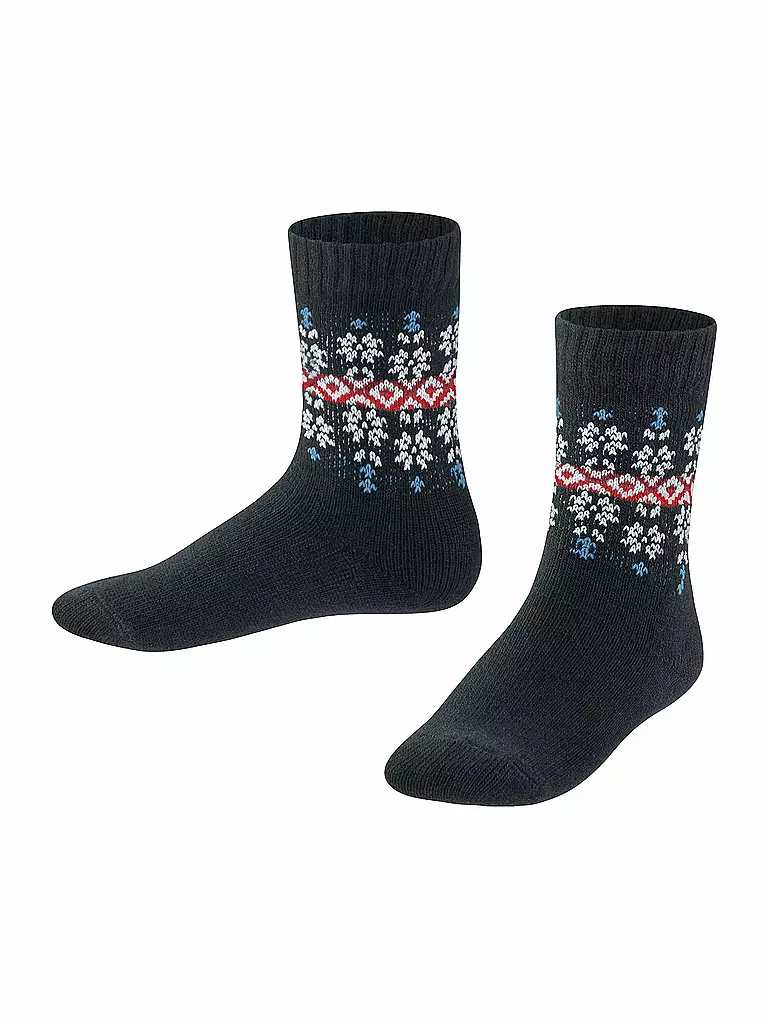 FALKE | Kinder Socken Fair Isle Boot Dark Navy | blau