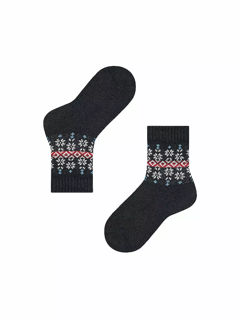 FALKE | Kinder Socken Fair Isle Boot Dark Navy | blau