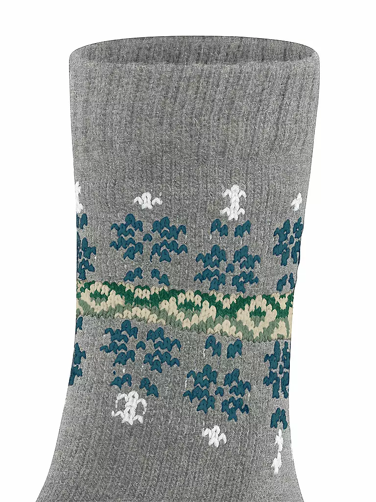 FALKE | Kinder Socken Fair Isle Boot Light Grey | grau