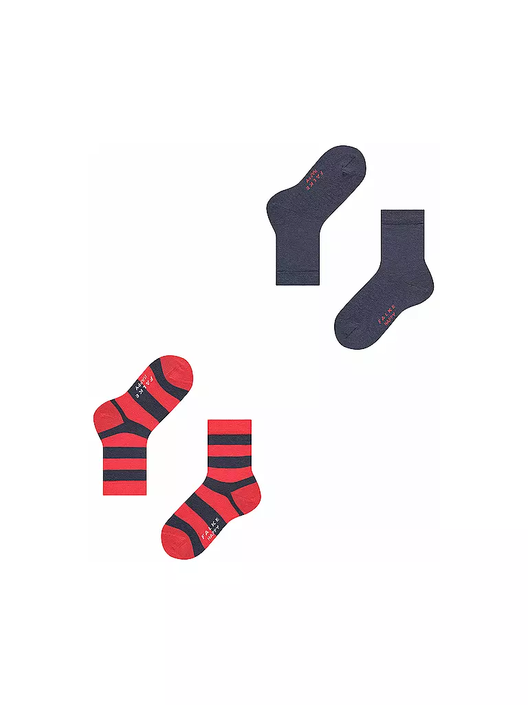 FALKE | Kinder Socken Happy Stripe 2er Pkg marine | schwarz