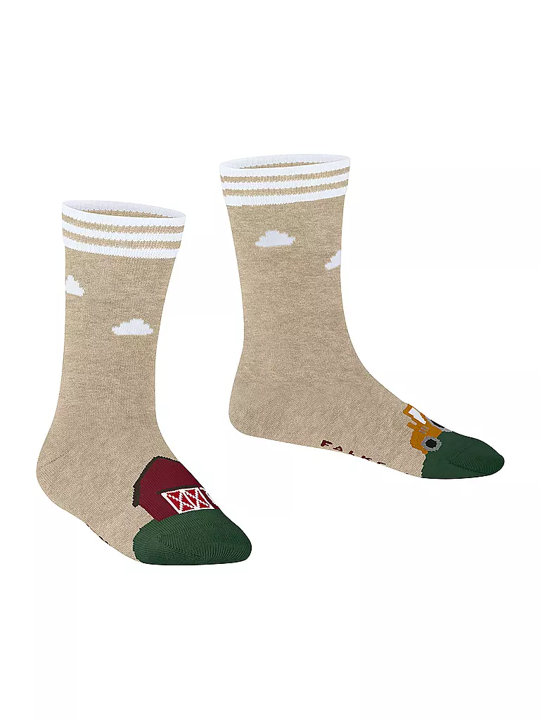 FALKE | KJungen Socken FARM LIFE sand melange | dunkelblau