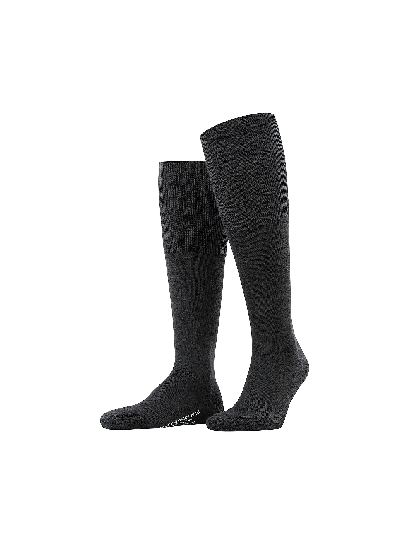FALKE | Kniestrümpfe AIRPORT PLUS dark navy  | schwarz