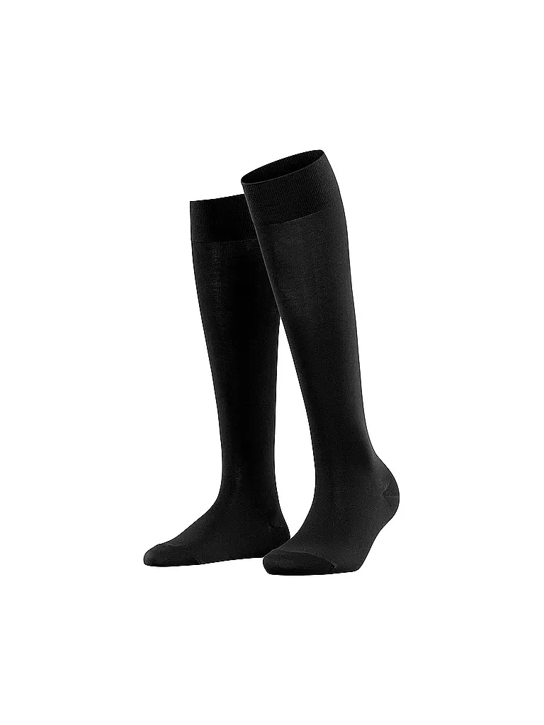 FALKE | Kniestrümpfe COTTON TOUCH black | schwarz