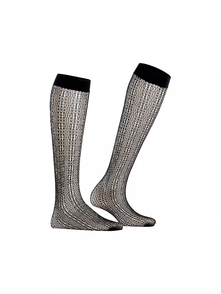 FALKE | Kniestrümpfe CROSSROADS black | dunkelrot