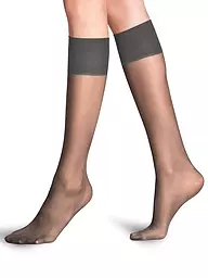 FALKE | Kniestrümpfe PURE MATT 20 Den iron | grau