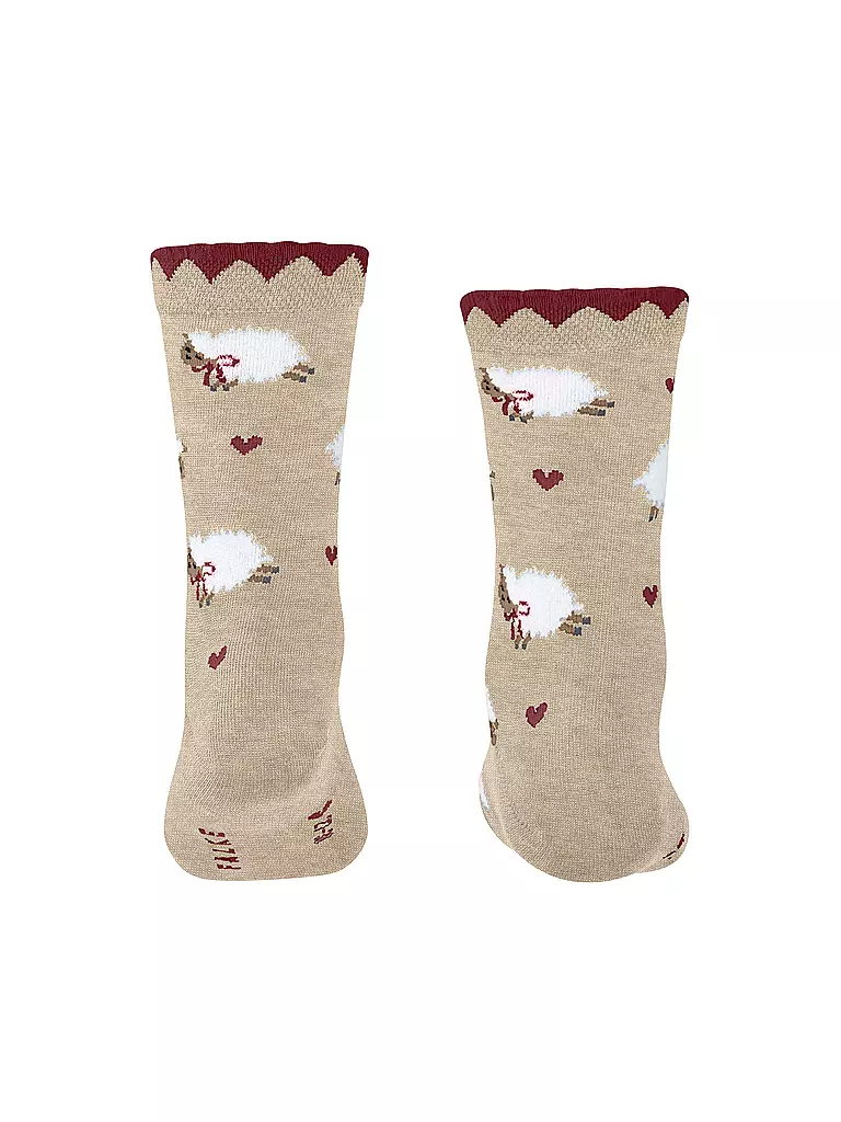 FALKE | Mädchen Socken CUTE SHEEP sand melange | dunkelblau