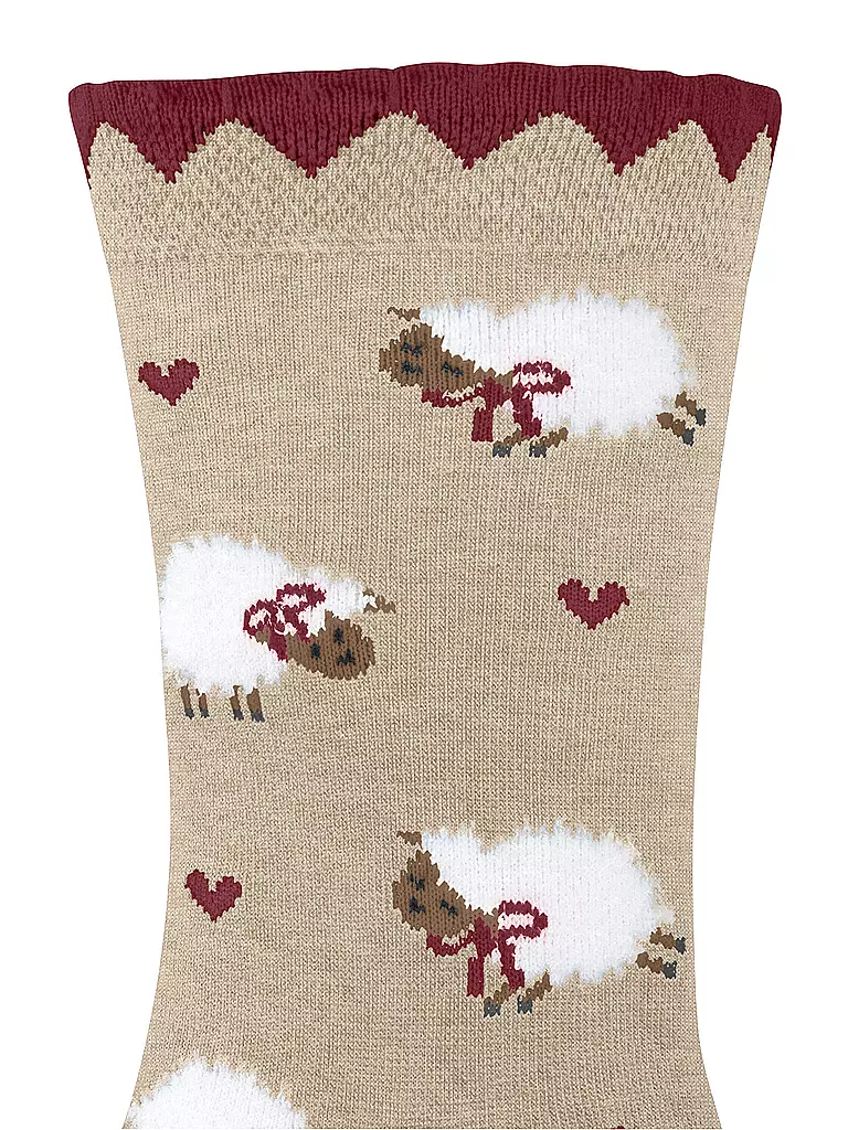 FALKE | Mädchen Socken CUTE SHEEP sand melange | dunkelblau