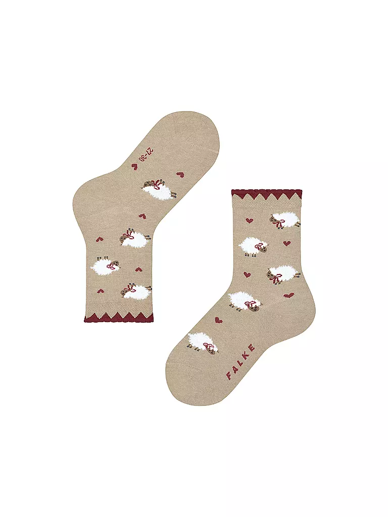 FALKE | Mädchen Socken CUTE SHEEP sand melange | dunkelblau
