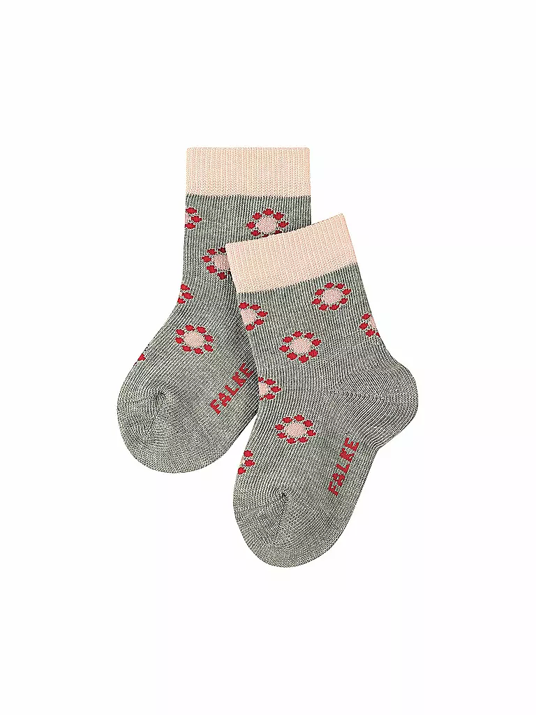 FALKE | Mädchen Socken Daisy Flower storm grey | grau