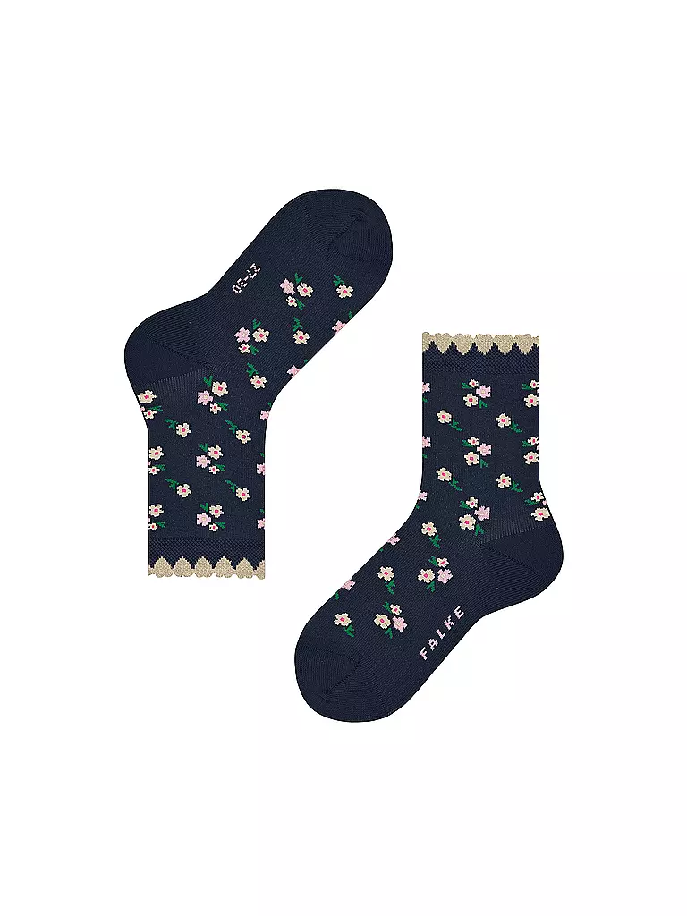 FALKE | Mädchen Socken DITSY FLOWERS space blue | rot