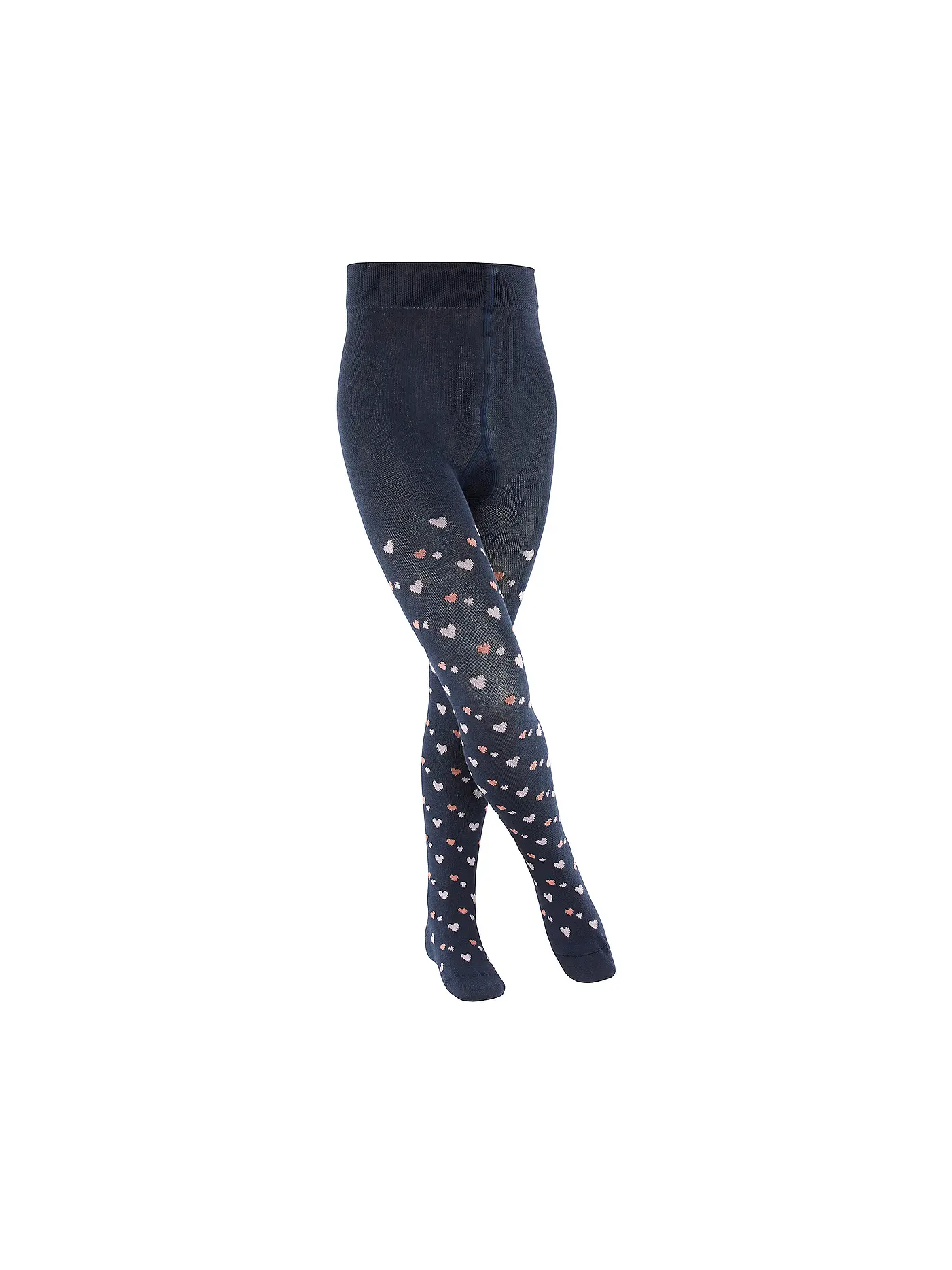 FALKE | Mädchen Strumpfhose CUTE HEARTS lt heather  | dunkelblau