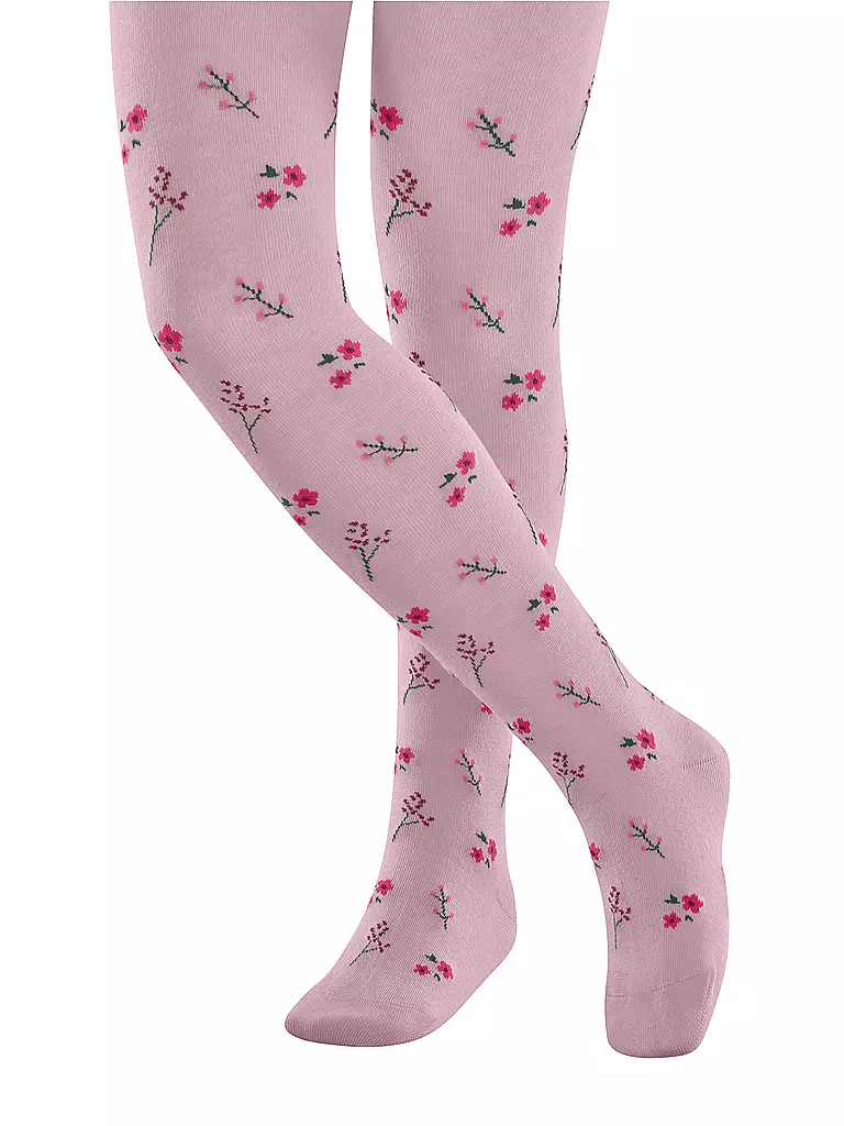 FALKE | Mädchen Strumpfhose LITTLE FLOWERS thulit | dunkelblau