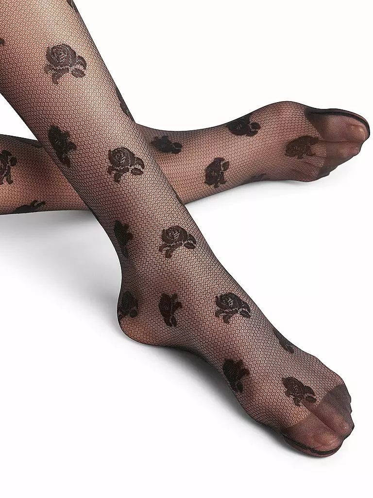 FALKE | Modestrumpfhose DEAR ROSE 20 DEN black | schwarz