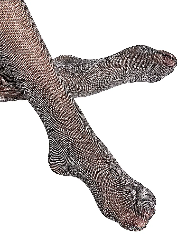 FALKE | Modestrumpfhose GLITTER black / silver | schwarz
