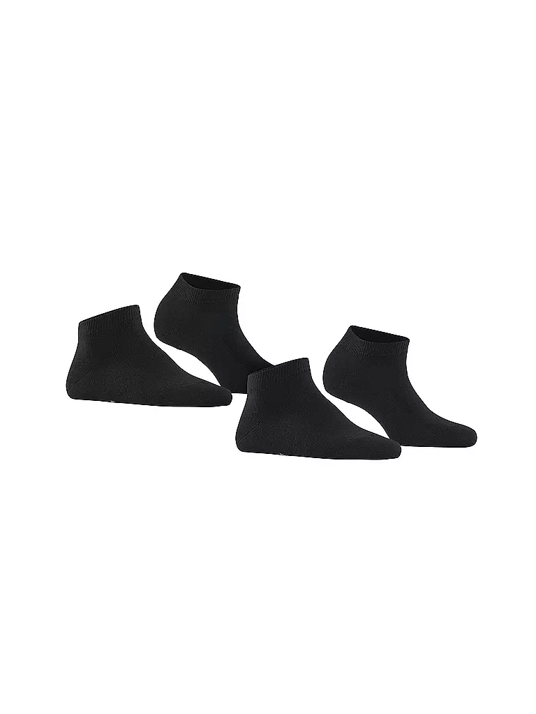 FALKE | Sneakersocken Happy 2er Pkg black | schwarz