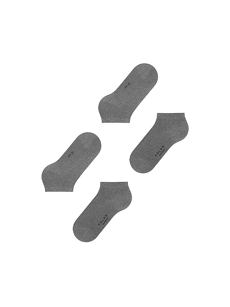 FALKE | Sneakersocken Happy 2er Pkg Light Grey | blau