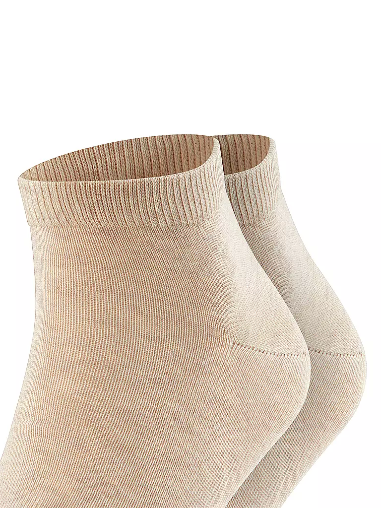 FALKE | Sneakersocken HAPPY 2er Pkg. sand mel. | schwarz