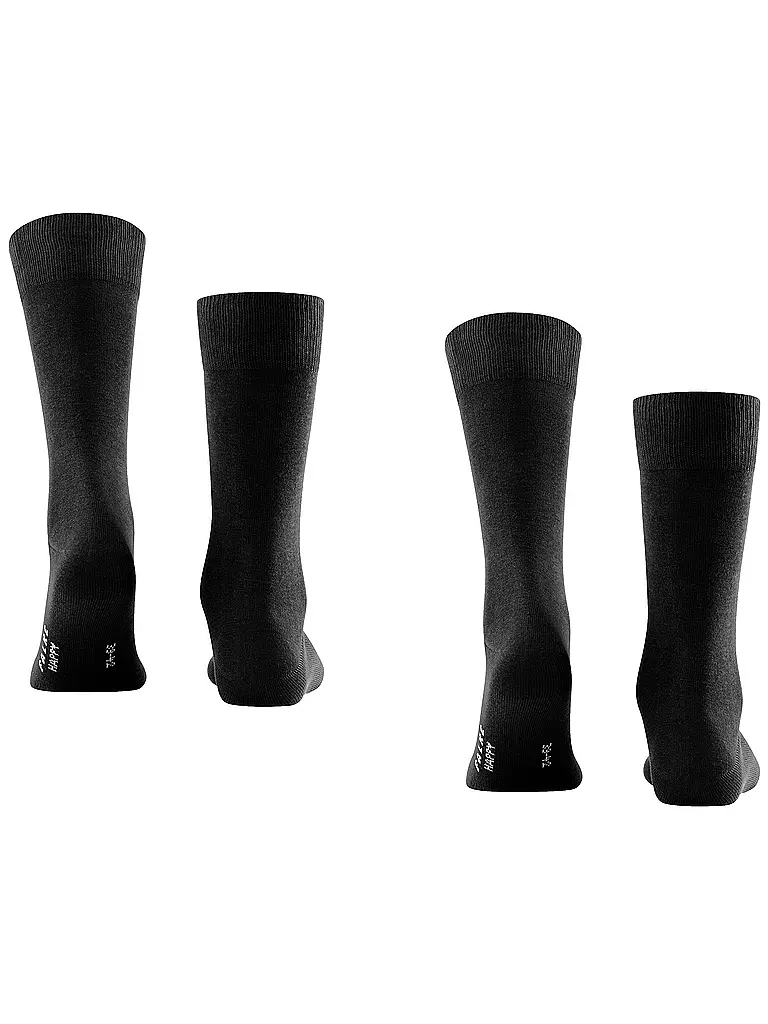 FALKE | Socken 2-er Pkg "Happy" (black) | schwarz