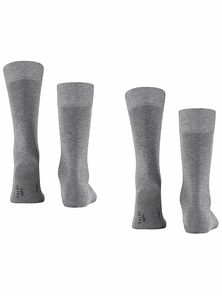 FALKE | Socken 2-er Pkg "Happy" (light greymel.) | grau