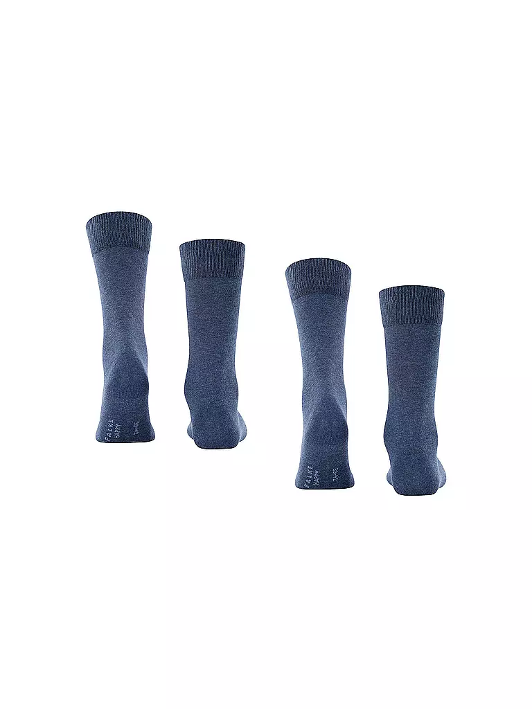 FALKE | Socken 2-er Pkg "Happy" (navy mel.) | blau