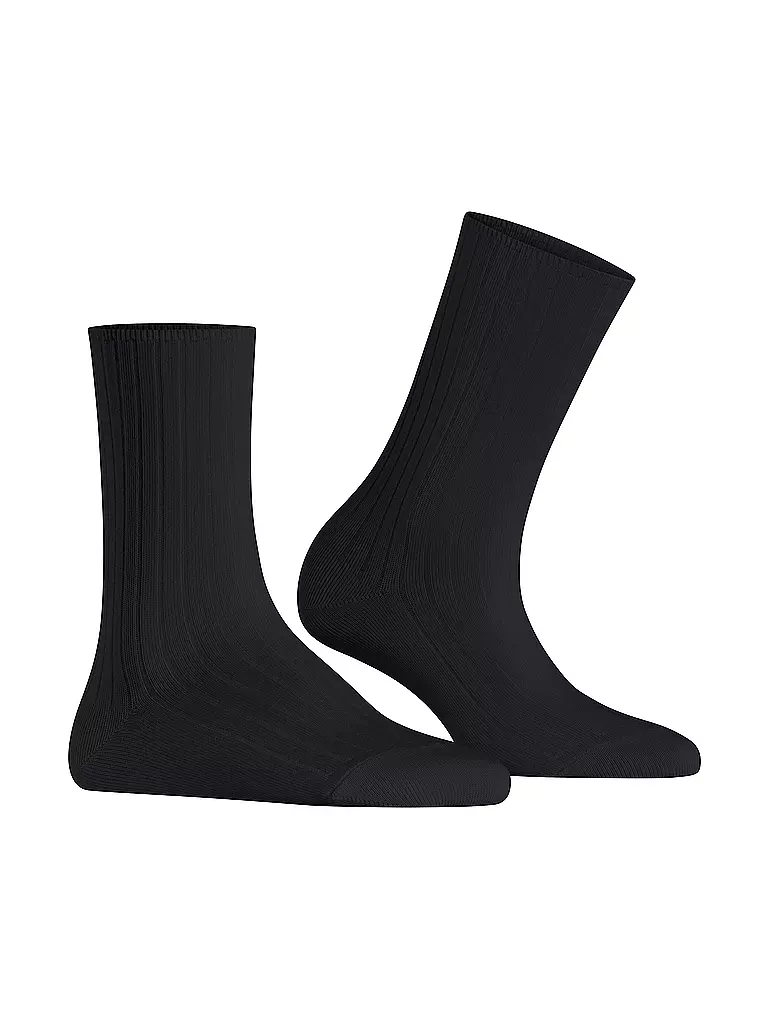 FALKE | Socken FALKE COTTON RIB black | schwarz