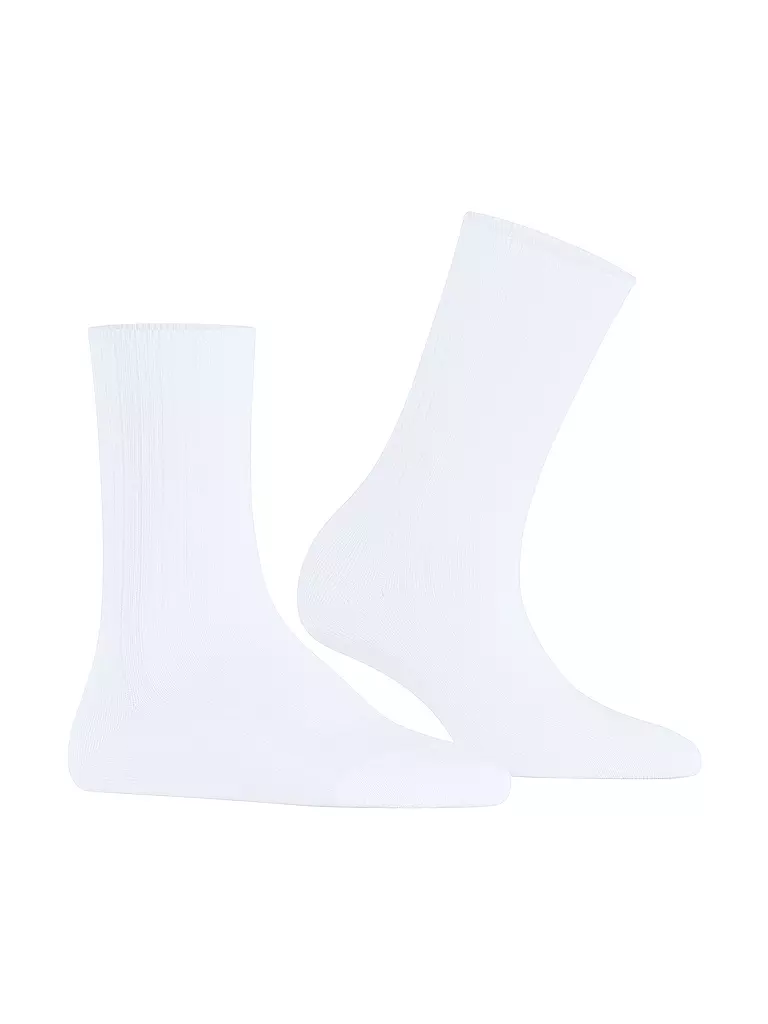 FALKE | Socken FALKE COTTON RIB white  | weiss