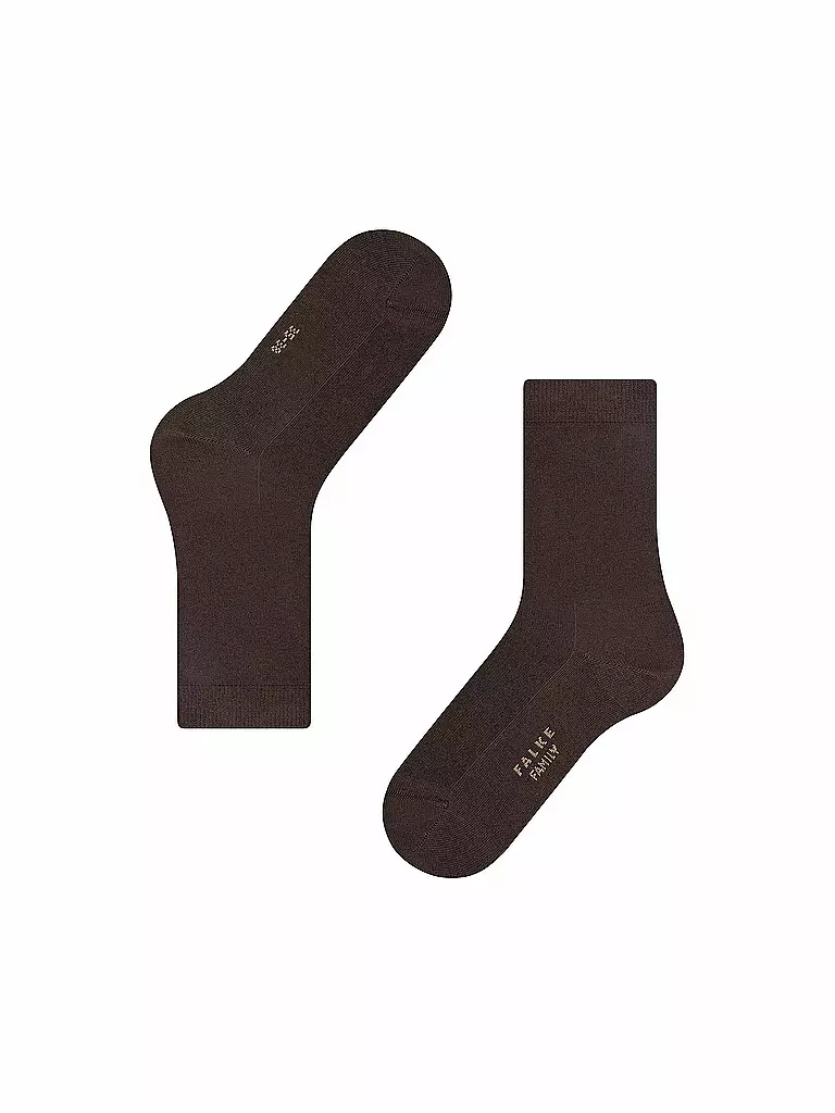 FALKE | Socken Family dark brown | rot