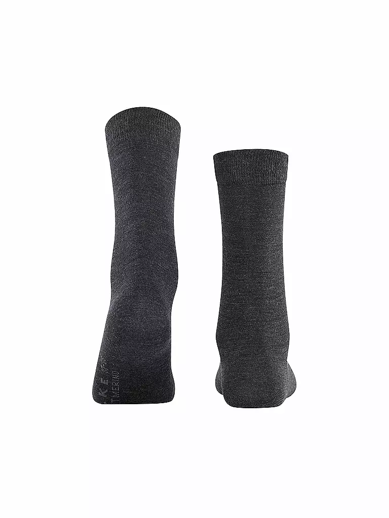 FALKE | Socken Soft Merino anthrazit | hellgrau