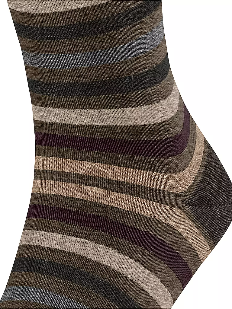 FALKE | Socken TINTED STRIPE beech | braun