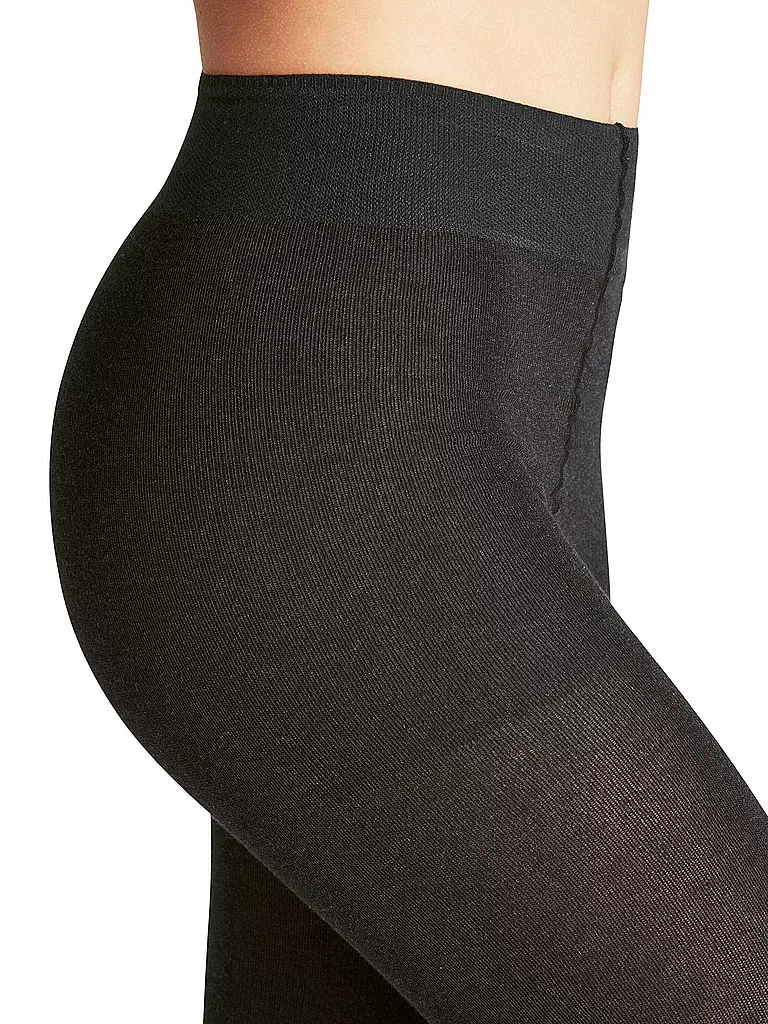 FALKE | Strickstrumpfhose Family Antracite Melange | schwarz