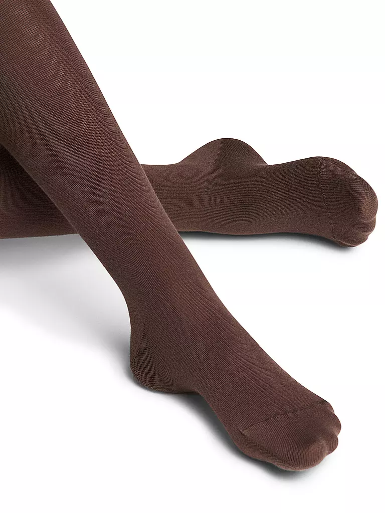 FALKE | Strickstrumpfhose Family Dark Brown | braun