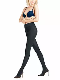 FALKE | Strickstrumpfhose Family Dark Brown | blau