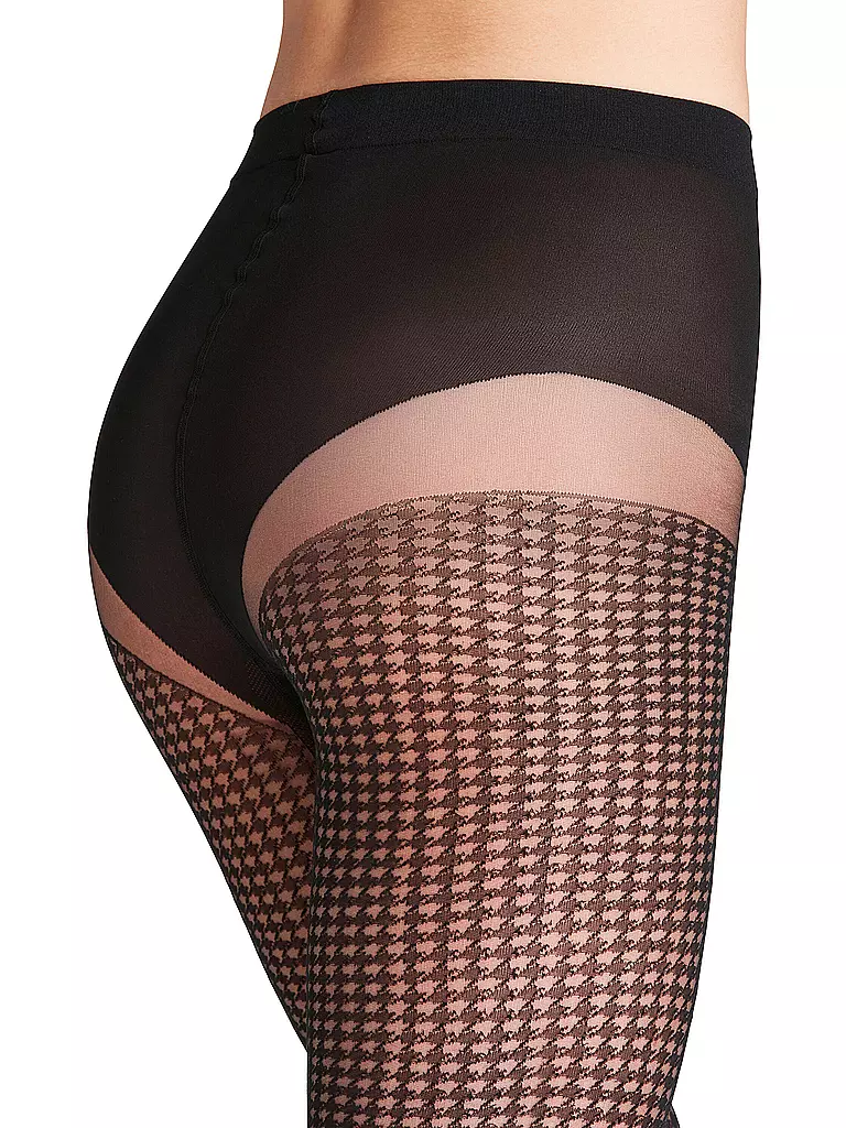 FALKE | Strumpfhose HOUNDSTOOTH 15 den black | beige