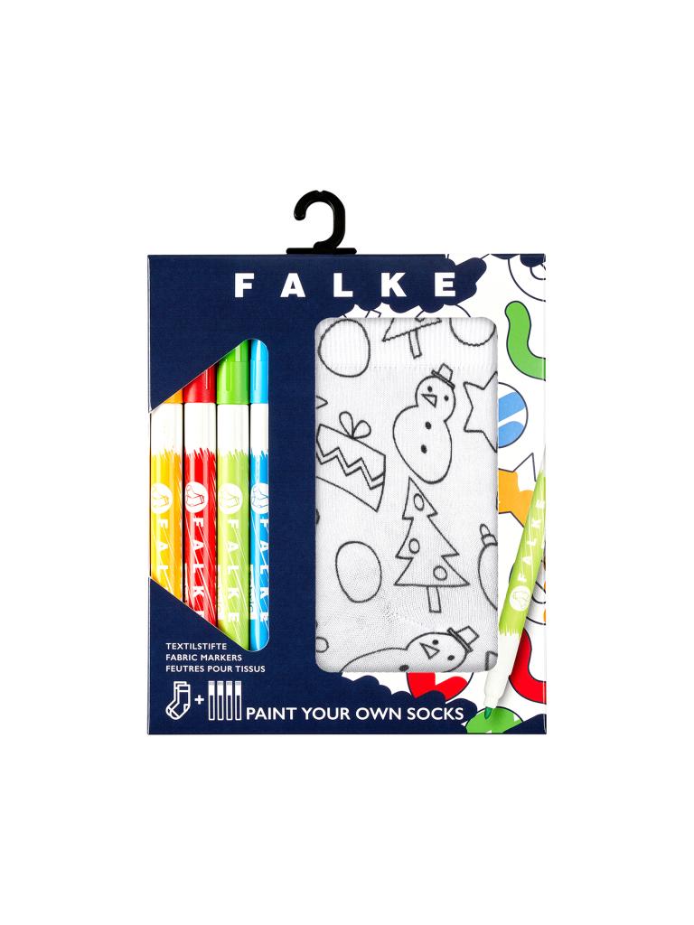 FALKE | X-Mas Paint Kinder Socken zum Ausmalen white | weiß