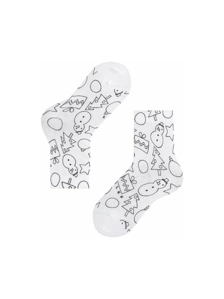FALKE | X-Mas Paint Kinder Socken zum Ausmalen white | weiß