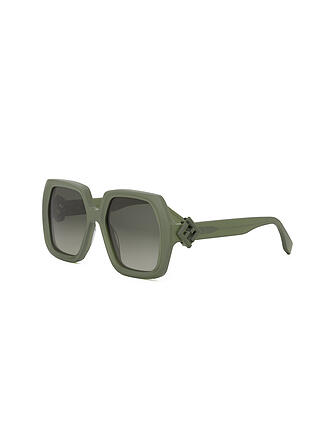 FENDI | FF Diamonds grüne eckige Sonnenbrille 