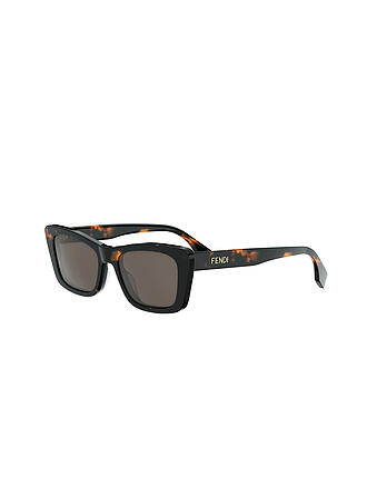 FENDI | FENDI Lettering havana eckige Sonnenbrille