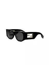 FENDI | Baguette schwarze ovale Sonnenbrille | Schwarz
