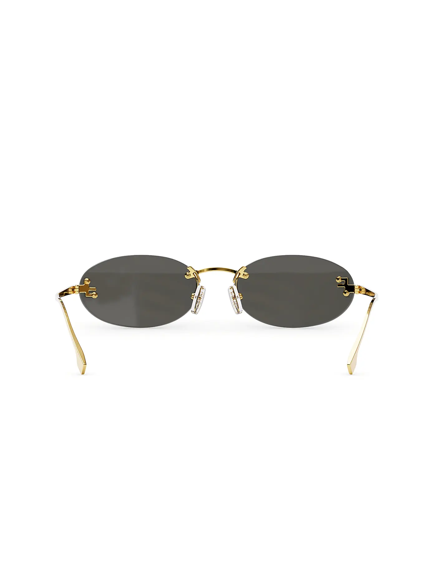 FENDI | FENDI First Crystal goldene ovale Sonnenbrille | gold