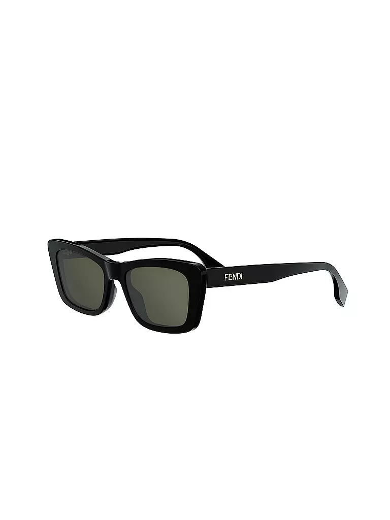 FENDI | FENDI Lettering schwarze eckige Sonnenbrille | schwarz