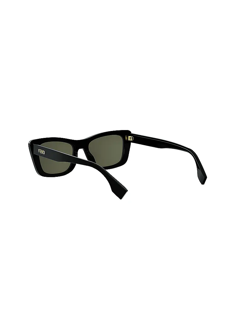 FENDI | FENDI Lettering schwarze eckige Sonnenbrille | 