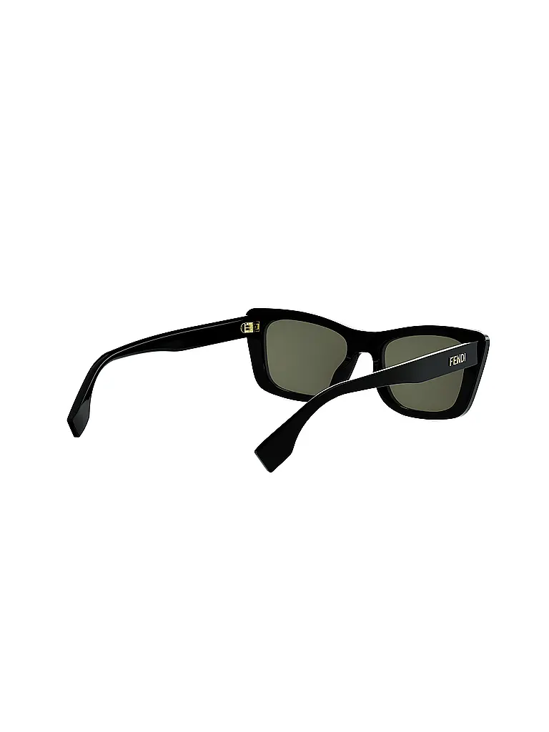 FENDI | FENDI Lettering schwarze eckige Sonnenbrille | 