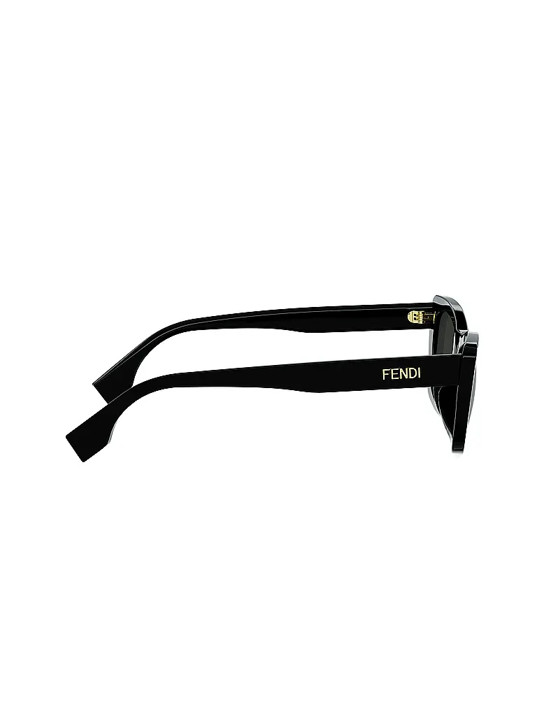 FENDI | FENDI Lettering schwarze eckige Sonnenbrille | 