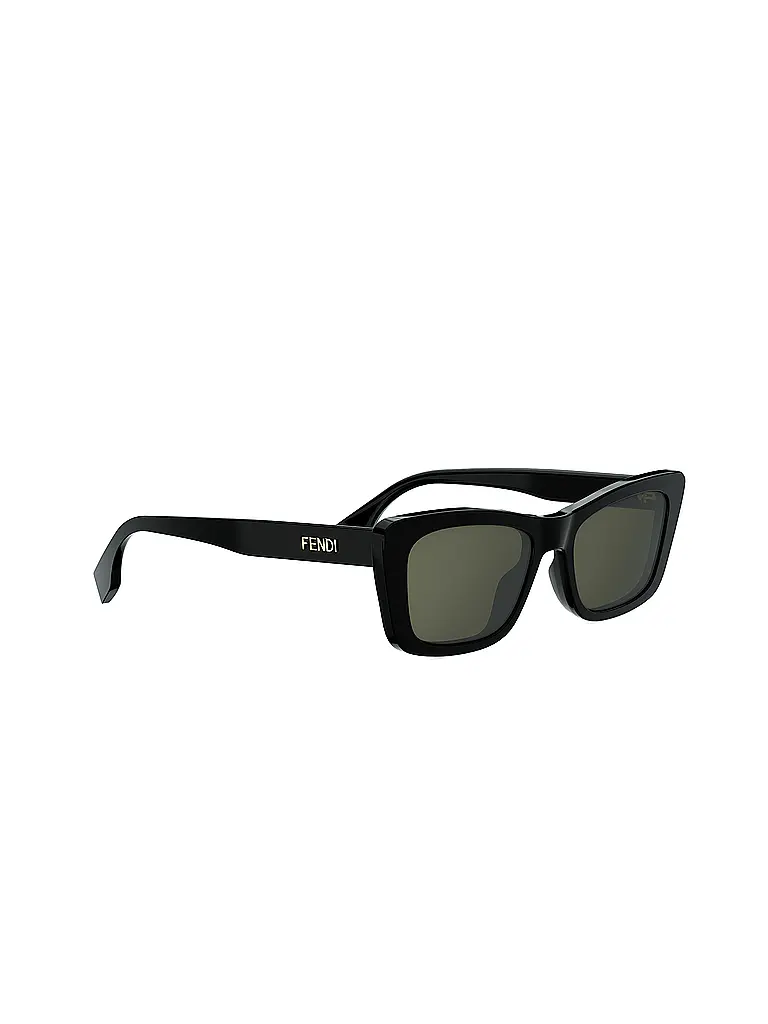 FENDI | FENDI Lettering schwarze eckige Sonnenbrille | 