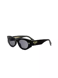 FENDI | FENDI Roma schwarze ovale Sonnenbrille | schwarz