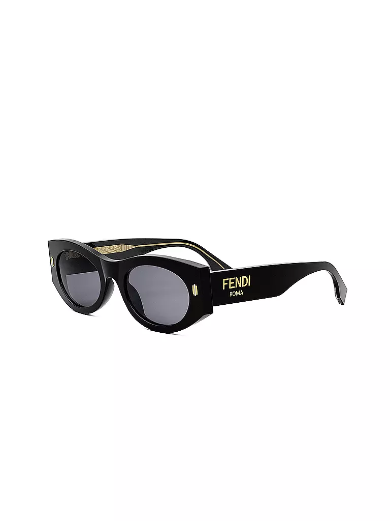 FENDI | FENDI Roma schwarze ovale Sonnenbrille | schwarz